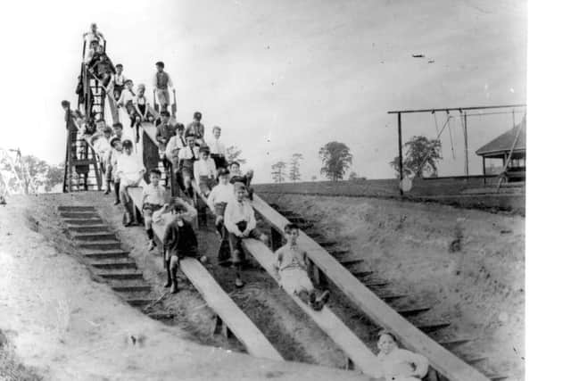 The wooden slide