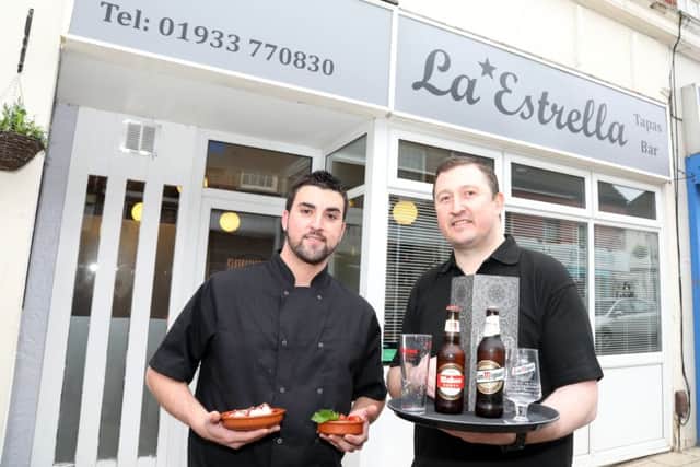Owner Mark Nolan (right) with chef Sherab Pereira outside La Estrella