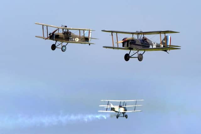 Some of the planes preparing for the display season at Sywell Aerodrome. NNL-180424-123803005