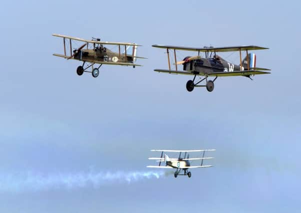 Some of the planes preparing for the display season at Sywell Aerodrome. NNL-180424-123803005