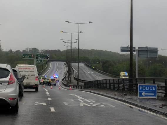 The incident was first reported at about 9.30am this morning (Saturday) and a long stretch of traffic is now queuing on the A45 between Earls Barton and Hardingstone, AA maps reports.