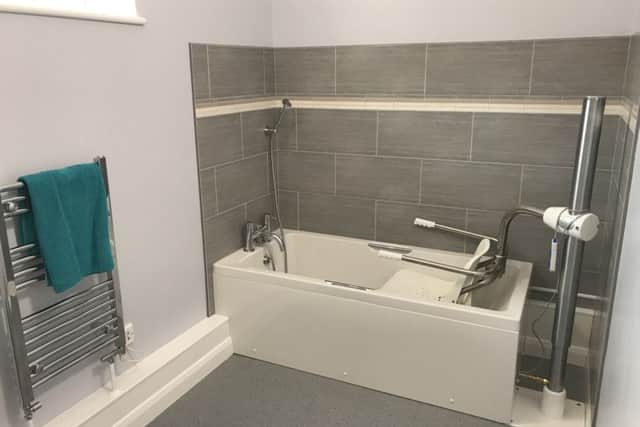 Inside the new bathroom