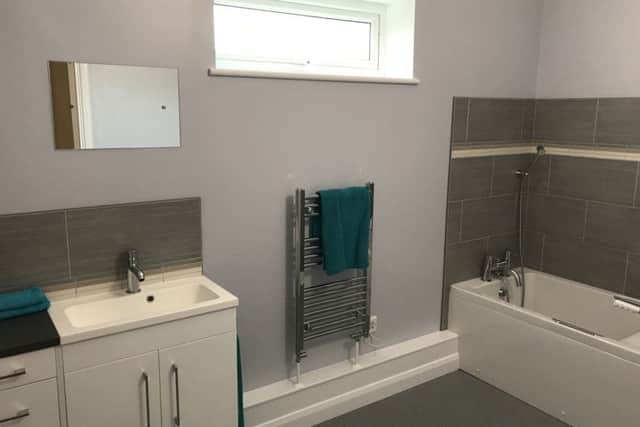 Inside the new bathroom