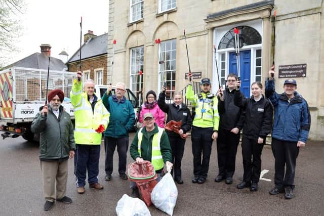 The start of Saturday's litter pick