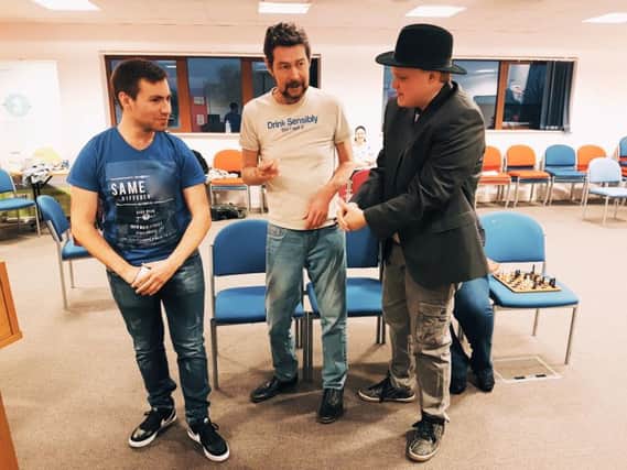 Rehearsals for Inspector Drake and the Perfekt Crime.