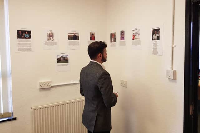 Alex Pereira at the selection panel in the Made In Corby office