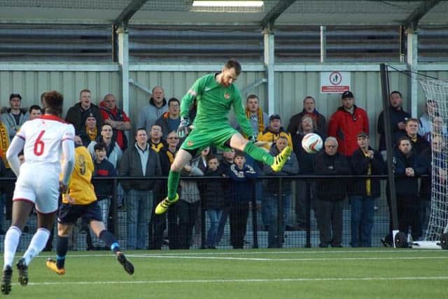 Action from Kettering Town's play-off clash with Slough