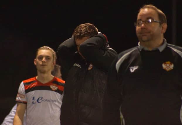 Marcus Law shows the pain as his Poppies side bow out of the play-offs