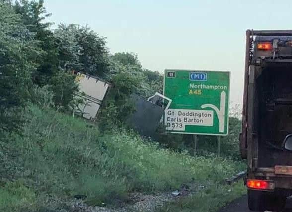 The crash on the A45 yesterday caused major delays on the westbound carriageway.