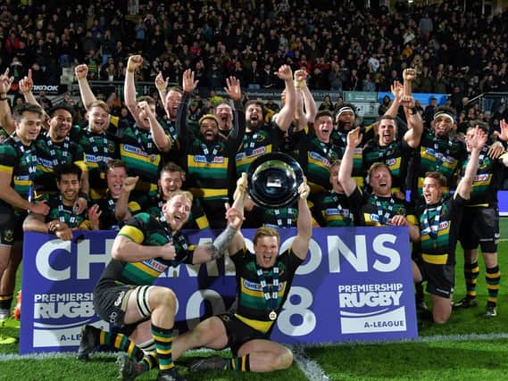 Tom Stephenson's final act at Franklin's Gardens was to skipper the Wanderers to Prem Rugby A League glory (picture: Dave Ikin)