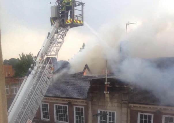 The fire at Fate in Rushden High Street (picture by Ollie King)