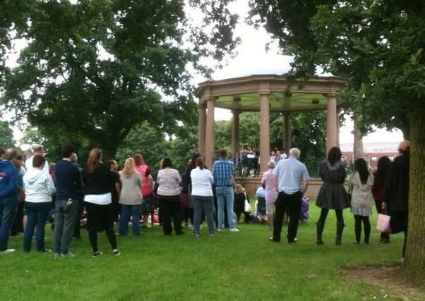 The bandstand at Castle Fields in Wellingborough