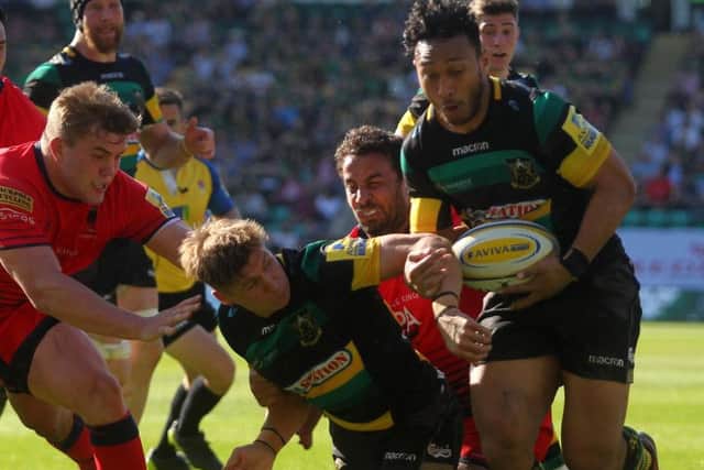 Nafi Tuitavake scored in Saints' final-day win against Worcester (picture: Sharon Lucey)