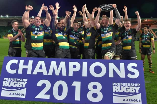 Ben Nutley lifted the Prem Rugby A League silverware at Franklin's Gardens