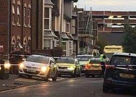 The aftermath of the shooting in Field Street. Picture by Martin Cox.