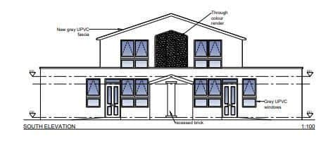 Plans for the former Lutheran Church in Corby which is set to become six flats NNL-180706-154315005