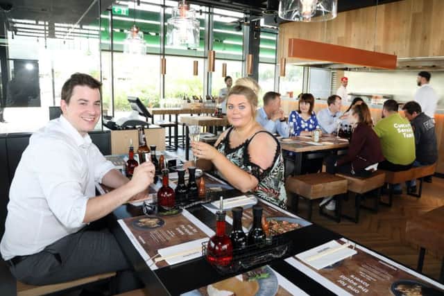 Diners enjoying the VIP event at Wagamama yesterday