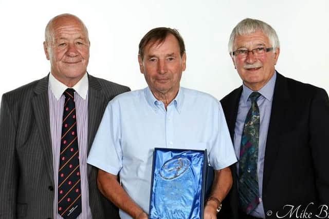 Ise Lodge's Jim Hover won the award for outstanding contribution to the league at the Weetabix Youth League's 40th anniversary celebrations. Picture courtesy of Mike Brown Photographic