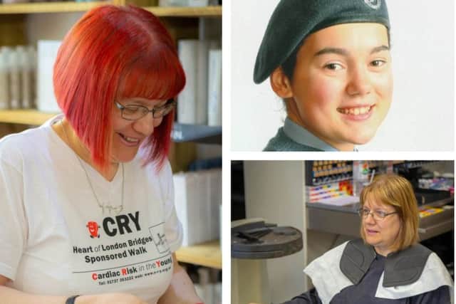 Miriam (top right) and Nicola's hair before and after her makeover.
