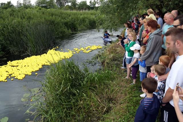 Duck Race: Burton Latimer: Annual Duck Race in the Burton Latimer Pocket Park,
Sunday June 6, 2017 NNL-170625-181801009