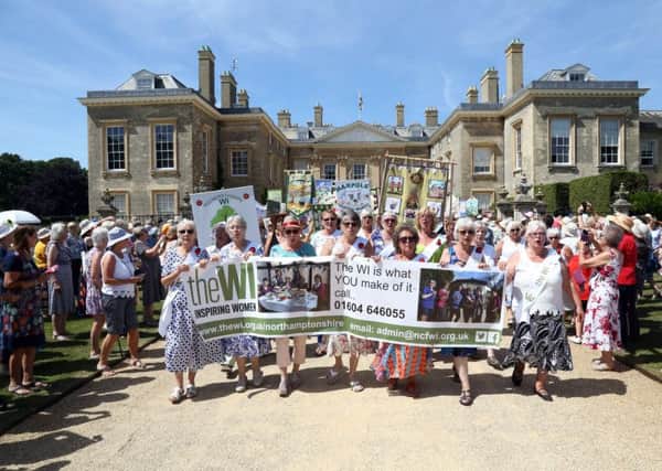 WI Centenary: Althorp: Northamptonshire Federation of Women's Institutes centenary parade of banners and picnic at Althorp. 
Sunday, JUne 24th 2018 NNL-180624-182710009