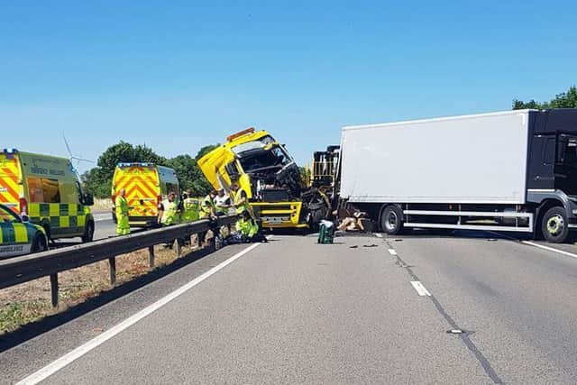 The scene of the crash. Credit: Highways England.