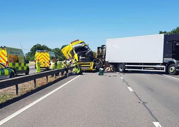 The scene of the crash. Credit: Highways England.