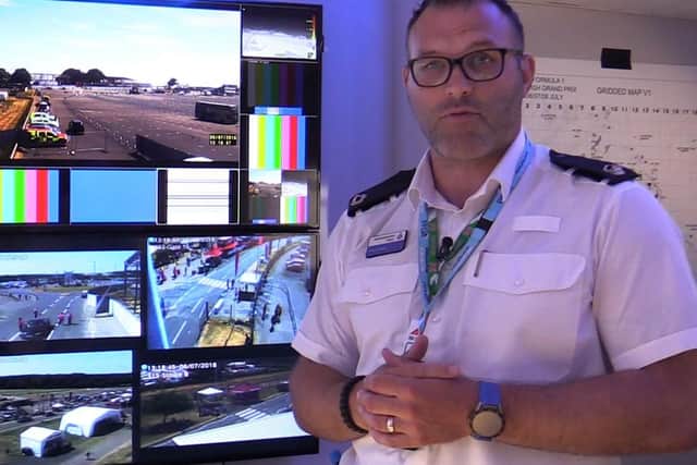 Superintendent Chris Hillery pictured in Northamptonshire Police's unique mobile command unit