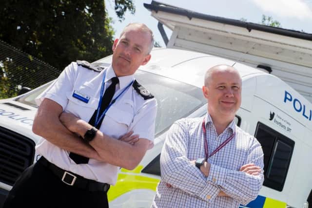 Assistant Chief Constable James Andronov with Northamptonshire Police and Crime Commissioner Stephen Mold.