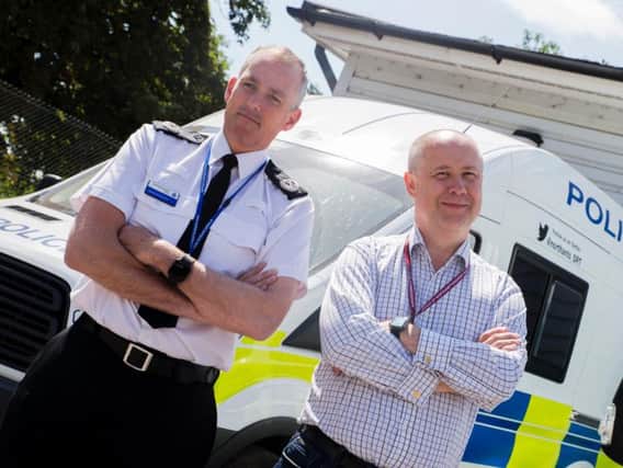 Assistant Chief Constable James Andronov with Northamptonshire Police and Crime Commissioner Stephen Mold.