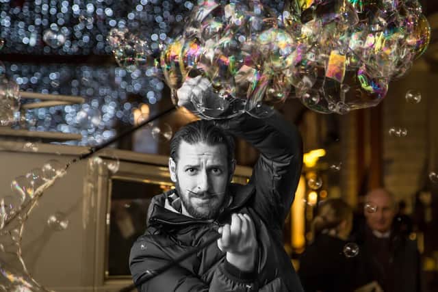 The Bubble Man is one of the acts at Corby Grow Festival