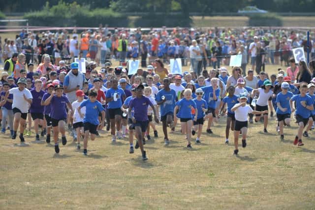 Victoria Primary Academy set off during the fun run
