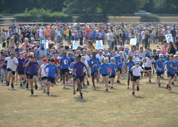 Victoria Primary Academy set off during the fun run