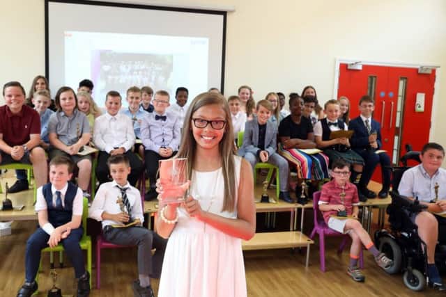 Cassie with her award