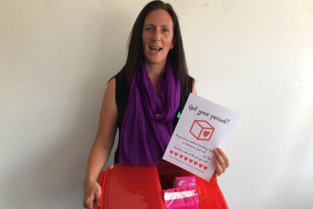 Leanne Buckingham, who's in charge of the town's Red Box Project