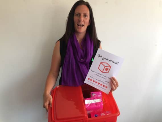 Leanne Buckingham, who's in charge of the town's Red Box Project