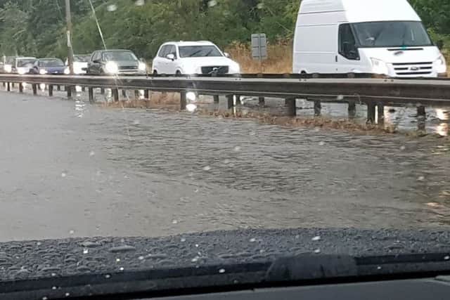 The flooded A45. Photo courtesy of Pip Howell