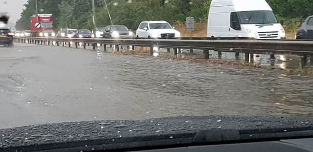 The flooded A45. Photo courtesy of Pip Howell