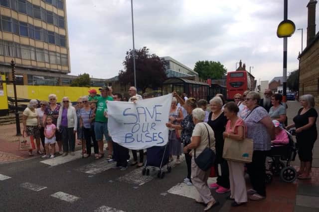 Friday's demonstration (picture sent in by Fred Harris)