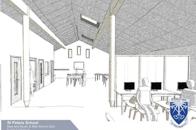 The plans for the new building at St Peter's School in Kettering