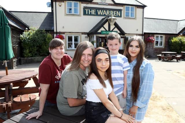 (L-R) Tracey Wright, Julie Brotherton, Skye Brotherton, Tate Craddock-Wright and Alex Bryan
