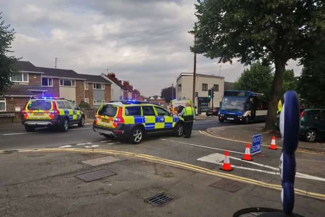 Officers on the A6 this morning