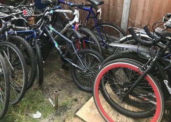 Some of the 24 bikes seized in Kettering