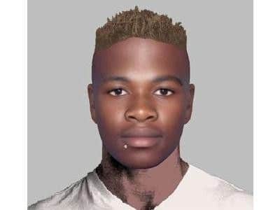 The man is described as being of mixed race, tall with a stocky, muscular build and in his late 20s to early 30s. He had short hair and a lip piercing.