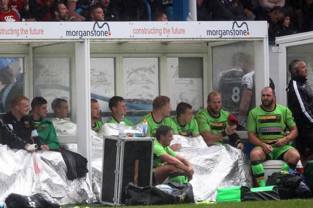 Saints were subjected to torrential rain at Brewery Field (pictures: Sharon Lucey)