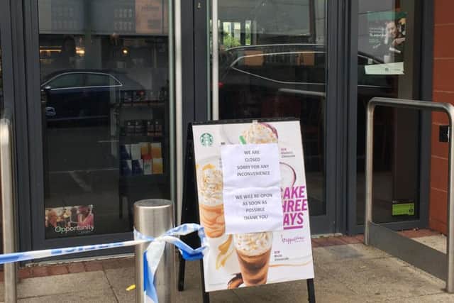 The Starbucks in Northampton was closed on the morning of the robbery