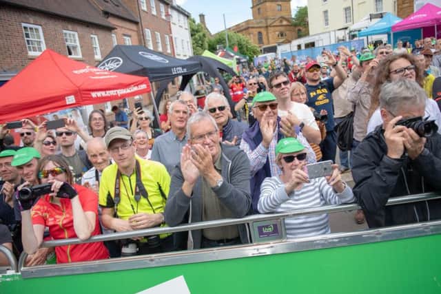 The finish of the stage in Daventry