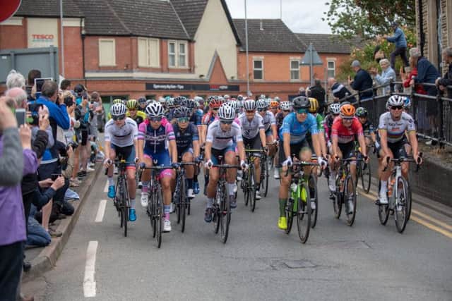 The start of the stage in Rushden