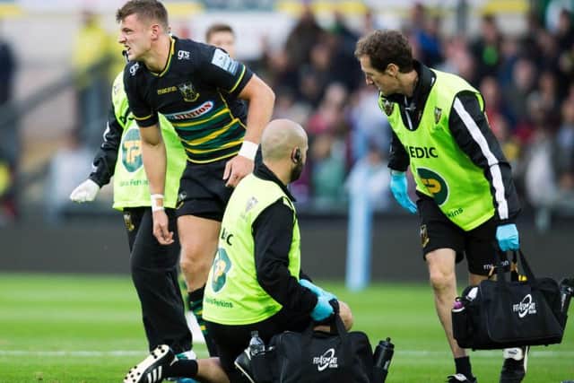 Dan Biggar was forced off just two minutes into his home debut (picture: Kirsty Edmonds)