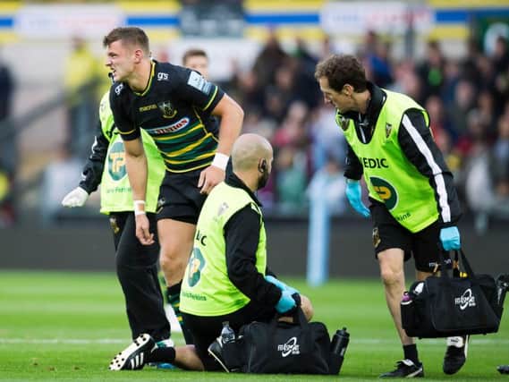 Dan Biggar was forced off just two minutes into his home debut (picture: Kirsty Edmonds)
